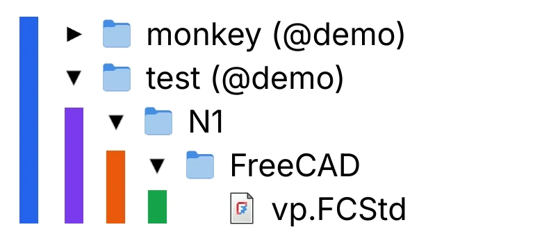 FreeCAD 中本地存储结构示例